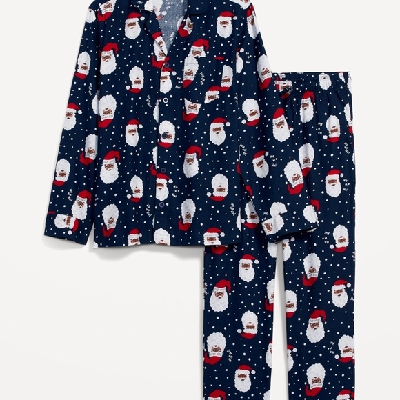 OLD NAVY/ GAP Matching Holiday Print Afr American Santa Pajama Set, XXL - Picture 1 of 3